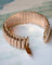 Bracelet Manchette semi-rigide maillons ovales allongés en or rose 750 58 Facettes A11292