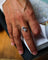 Bague 59 Bague Toi et Moi marguerite en or blanc et diamants, saphir bleu 58 Facettes A11451