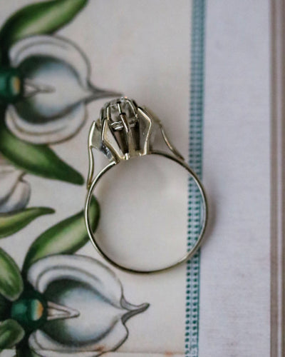 Bague 50 Bague solitaire en or blanc et diamant ~0,30 ct 58 Facettes A11485