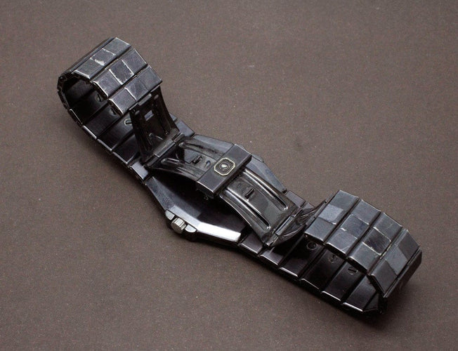 Montre Chopard - Montre St. Moritz noire en acier rhodié noir 58 Facettes A1155