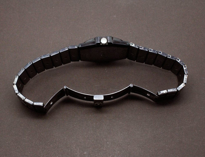 Montre Chopard - Montre St. Moritz noire en acier rhodié noir 58 Facettes A1155