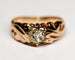Bague 50.5 Bague solitaire dôme en or rose et diamant taille ancienne 58 Facettes A11667