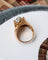 Bague 54 Bague 1950 taille coussin en or jaune, platine et diamants 58 Facettes A11872