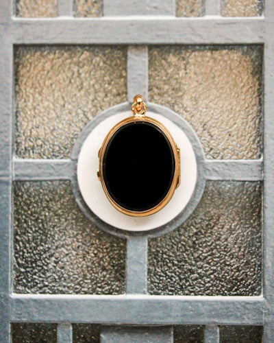 Pendentif Pendentif ouvrant en or rose 750 et onyx 58 Facettes A11902