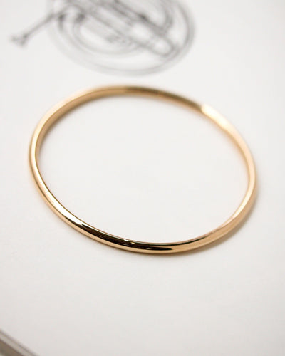 Bracelet Bracelet jonc massif rond en or jaune 750 58 Facettes A11923