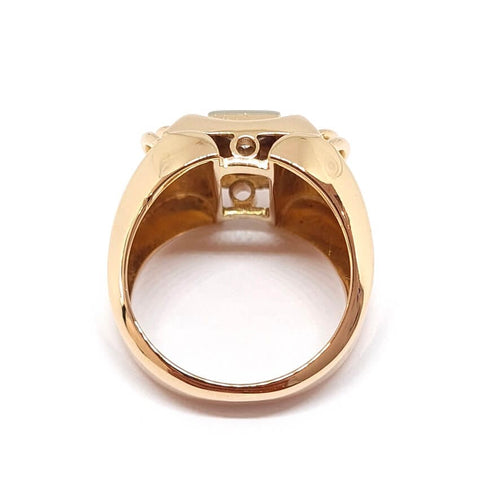 Bague 51 Bague Tank diamant or jaune 58 Facettes