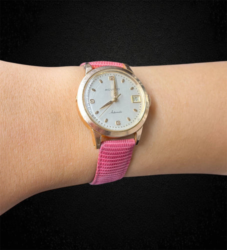 Montre Movado - Montre automatique années 1960 calibre 224A en or jaune 18 carats 58 Facettes