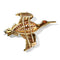 Broche Hermès - Broche oiseau en or jaune et tourmalines 58 Facettes