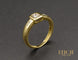 Bague 46 Bague solitaire princesse en or jaune et diamants 58 Facettes A9698