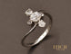 Bague 56 Bague trio diamants en or blanc 750 58 Facettes A9708