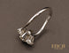 Bague 56 Bague trio diamants en or blanc 750 58 Facettes A9708