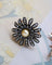Broche 53 Bague marguerite modulable broche en or rose et diamants, perle de culture gold 58 Facettes A9885 F1987