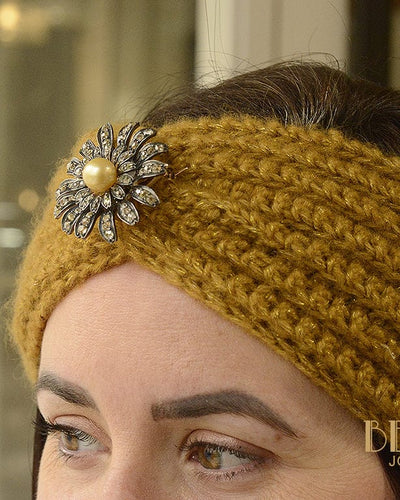 Broche 53 Bague marguerite modulable broche en or rose et diamants, perle de culture gold 58 Facettes A9885 F1987