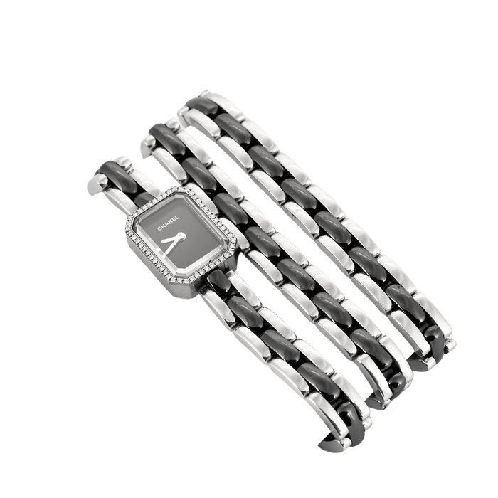 Montre CHANEL - Montre "Première" Céramique, Acier et Diamants 58 Facettes DV0618-3