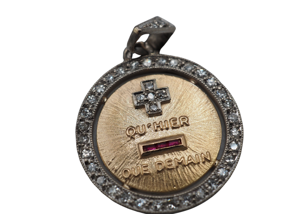 Médaille Augis or diamants