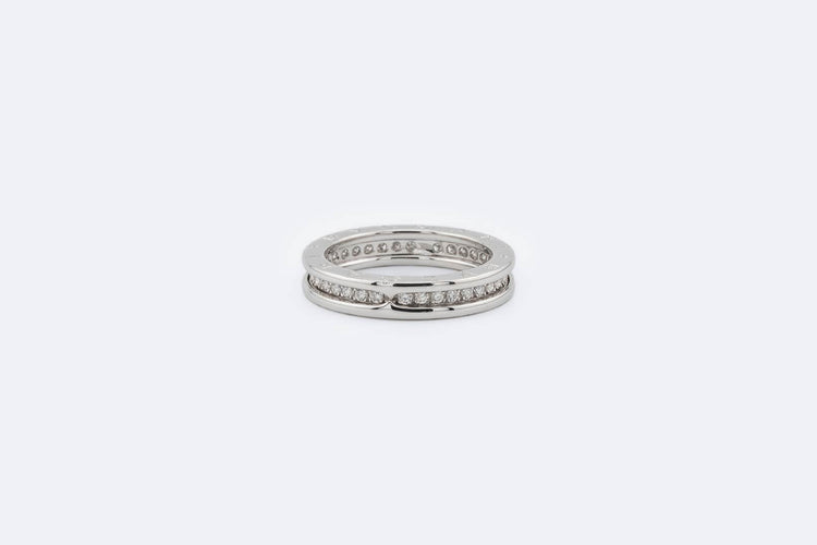 Bague 19 / Oro Bianco Bulgari B.Zero1 - Bague en or blanc 18 carats et diamants 58 Facettes ANL136