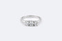 Bague Oro Bianco / 21 Trilogie - Bague en or blanc 18 ct et diamants 0,37 ct 58 Facettes anl925