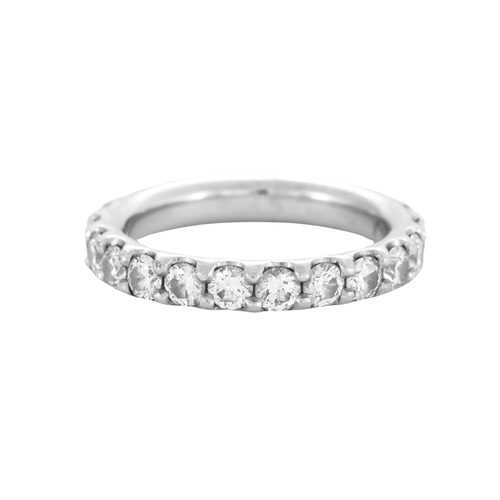 Bague 53 Alliance en Platine et Diamants 58 Facettes