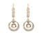 Boucles d'oreilles Boucles d'oreilles or jaune et gris ornées de diamants 58 Facettes GS7