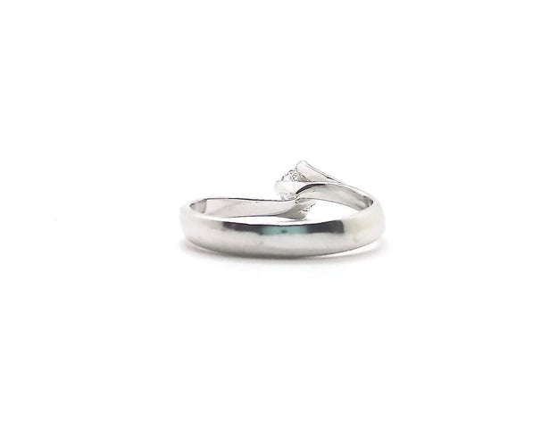 Bague Bague solitaire 0,30 ct en or blanc 18 kt et diamant 58 Facettes 5465