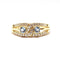 Bague 54 Bague lien en Or jaune, aigues marine & diamants 58 Facettes