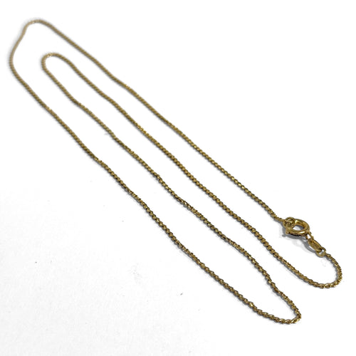 Collier Chaîne fine en maille plate en or jaune 18k 58 Facettes REF2564-332