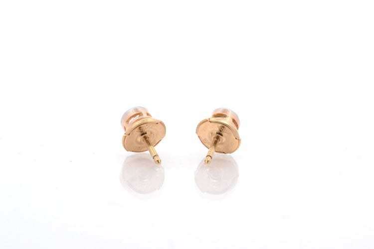 Boucles d'oreilles Puces d’oreilles en or jaune 18 carats et diamants 0,70 ct 58 Facettes 24269B