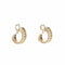 Boucles d'oreilles Chaumet - Boucles d’oreilles créoles en or jaune 18 K et diamants 58 Facettes 2.17582