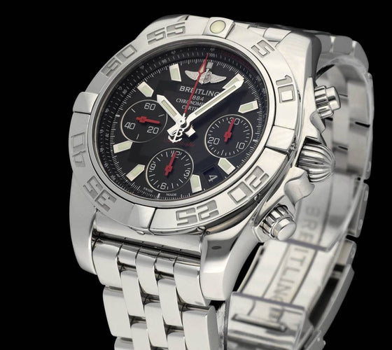 Montre Breitling Chronomat 44 AB0141 - Montre automatique en acier, boîte et papiers (2012) 58 Facettes BTL/CHM/111