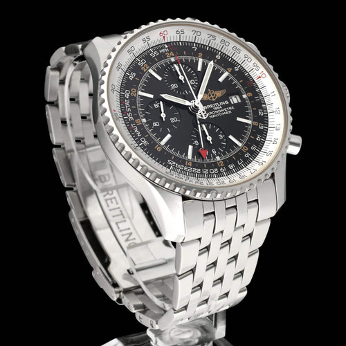 Montre Breitling Navitimer World - Montre automatique A24322 en acier 46 mm 58 Facettes BTL/NVT/057