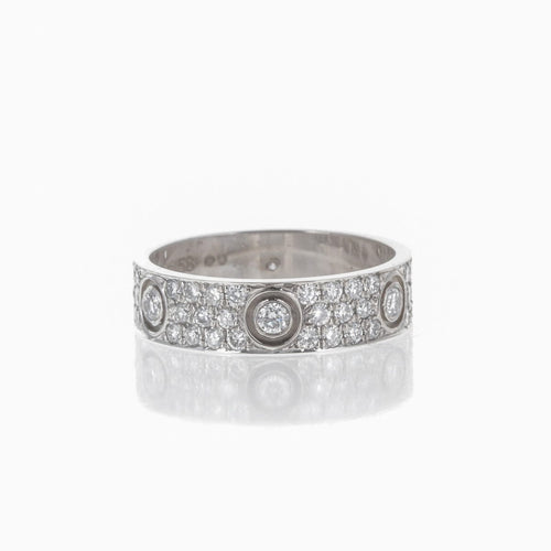 Bague 58 Cartier Love - Bague en or blanc 18k pavée de diamants 58 Facettes 2.18866