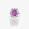 Bague 44 Bague en platine avec diamants et saphir rose 58 Facettes 2.18772