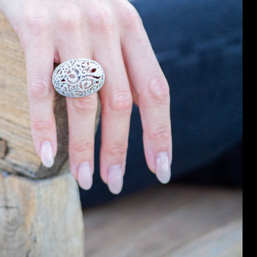 Bague 54 Pomellato Arabesque - Bague en or rose 18k et diamants 58 Facettes 2.18494