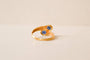 Bague 53.5 Bague Toi et Moi en or jaune 18 carats et saphirs 58 Facettes Ref3581