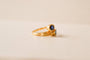 Bague 53.5 Bague Toi et Moi en or jaune 18 carats et saphirs 58 Facettes Ref3581