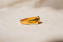 Bague 56 Bague décor tressé en or jaune 18 carats et rubis 58 Facettes Ref3467