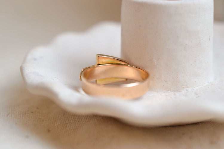 Bague 51 Bague ceinture ciselée en or jaune 18 carats 58 Facettes Ref2624