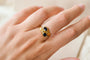 Bague 53.5 Bague Toi et Moi en or jaune 18 carats et saphirs 58 Facettes Ref3581