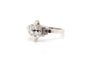 Bague 53 Bague en platine avec diamant navette et diamants baguette 58 Facettes 24035 / 24036