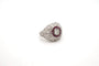 Bague 53 Bague dôme Art déco en platine, diamants et rubis 58 Facettes 24716