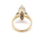Bague 54 Bague marquise en or jaune et blanc 18 carats sertie de diamants 58 Facettes