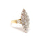Bague 54 Bague marquise en or jaune et blanc 18 carats sertie de diamants 58 Facettes