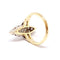 Bague 54 Bague marquise en or jaune et blanc 18 carats sertie de diamants 58 Facettes