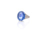 Bague 54 Bague en platine avec saphir de Ceylan et diamants 58 Facettes 23318 / 23216