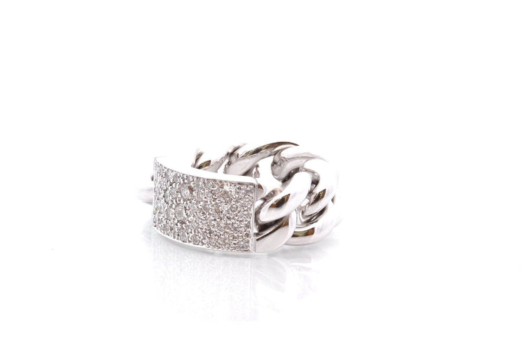 Bague 51 Dior - Bague modèle Gourmette en or 18k et diamants 58 Facettes 26906dv