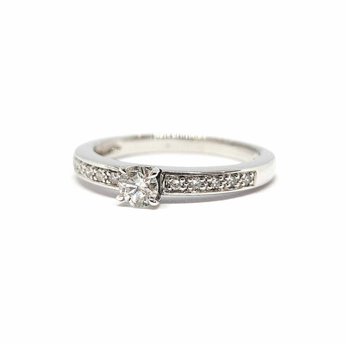 Bague 52 Bague solitaire diamants en or blanc 18 carats 58 Facettes