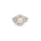 Bague 53 Bague style Art déco en or gris 18 carats et diamants 58 Facettes BD172