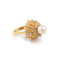 Bague 52 Andrew Grima - Bague dôme en or jaune 18 carats, perle et diamants 58 Facettes BS170