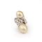 Bague 54 Gilbert Albert - Bague cocktail toi et moi en or gris 18 carats, perles et diamants 58 Facettes BS179