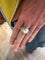Bague 56 Bague cocktail dôme vintage en or jaune 18 carats, perle et diamants 58 Facettes B373